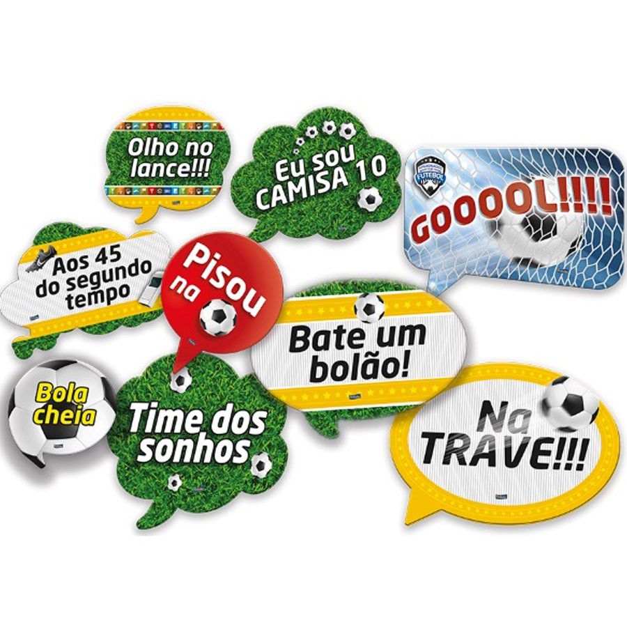 Kit Placa para Festa Emoji - 9 unidades