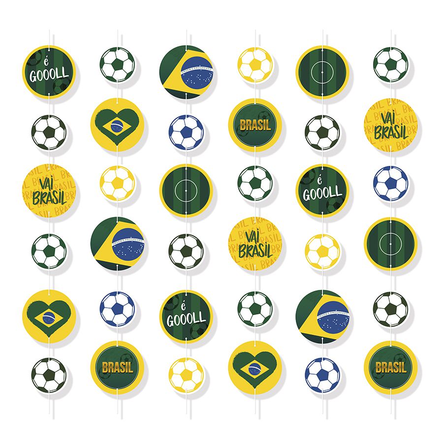 Cortina Decorativa - Copa 2022 Colorida - Brasil Copa 2022 - 1