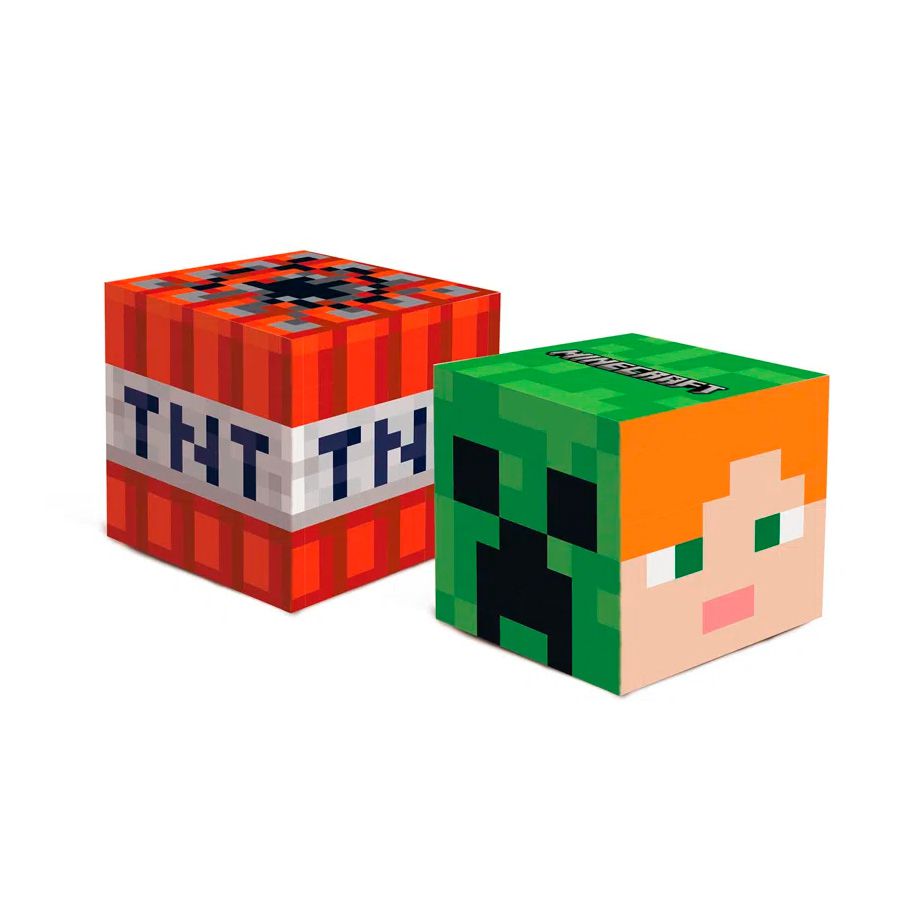 Caixa Cubo Minecraft - 6 cm x 12 cm - 8 unidades - Cromus - Rizzo