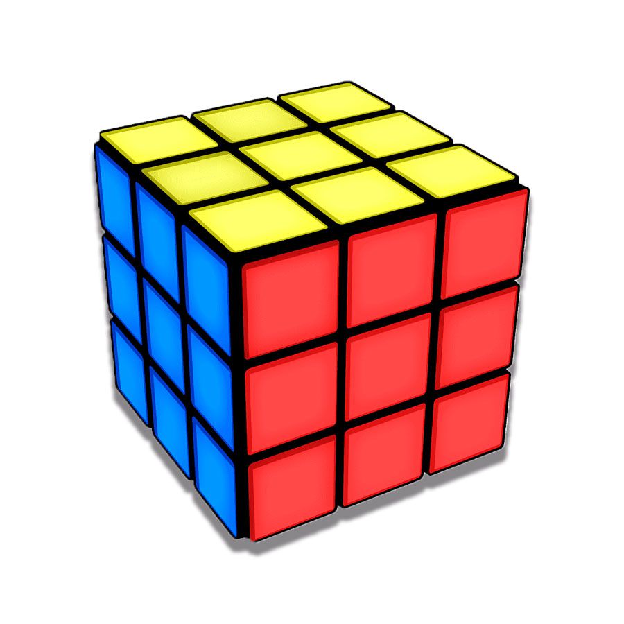 Cubo Mágico Profissional Jogo das Faces Cuber Brasil Azul e Vermelho