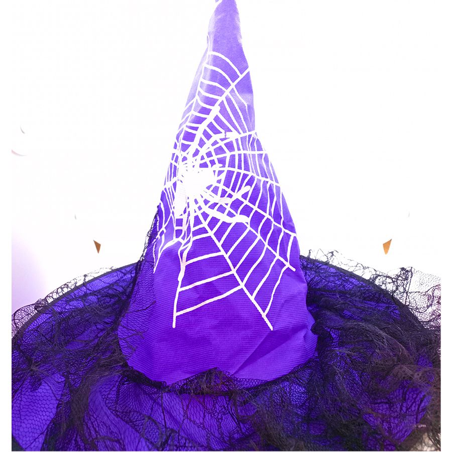 Chapéu Cinto da Bruxa Halloween - Roxo - 1 unidade - Cromus