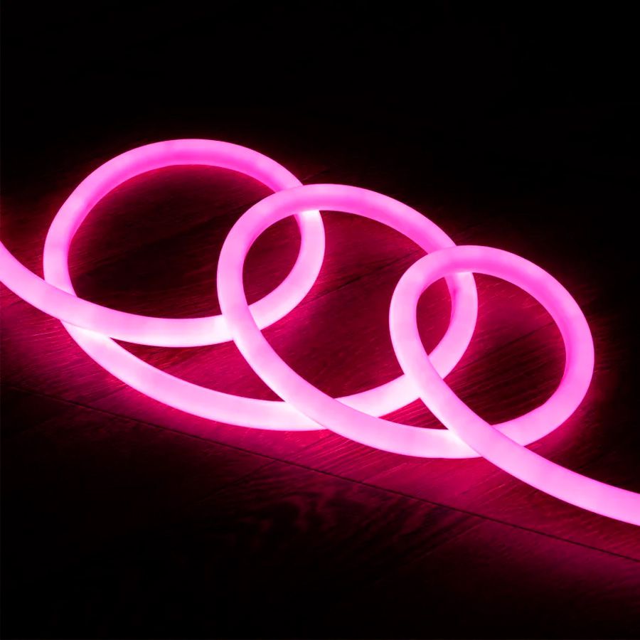 Mangueira Led Neon - Rosa - 220V - 5m - 1 unidade - Rizzo - Rizzo Embalagens