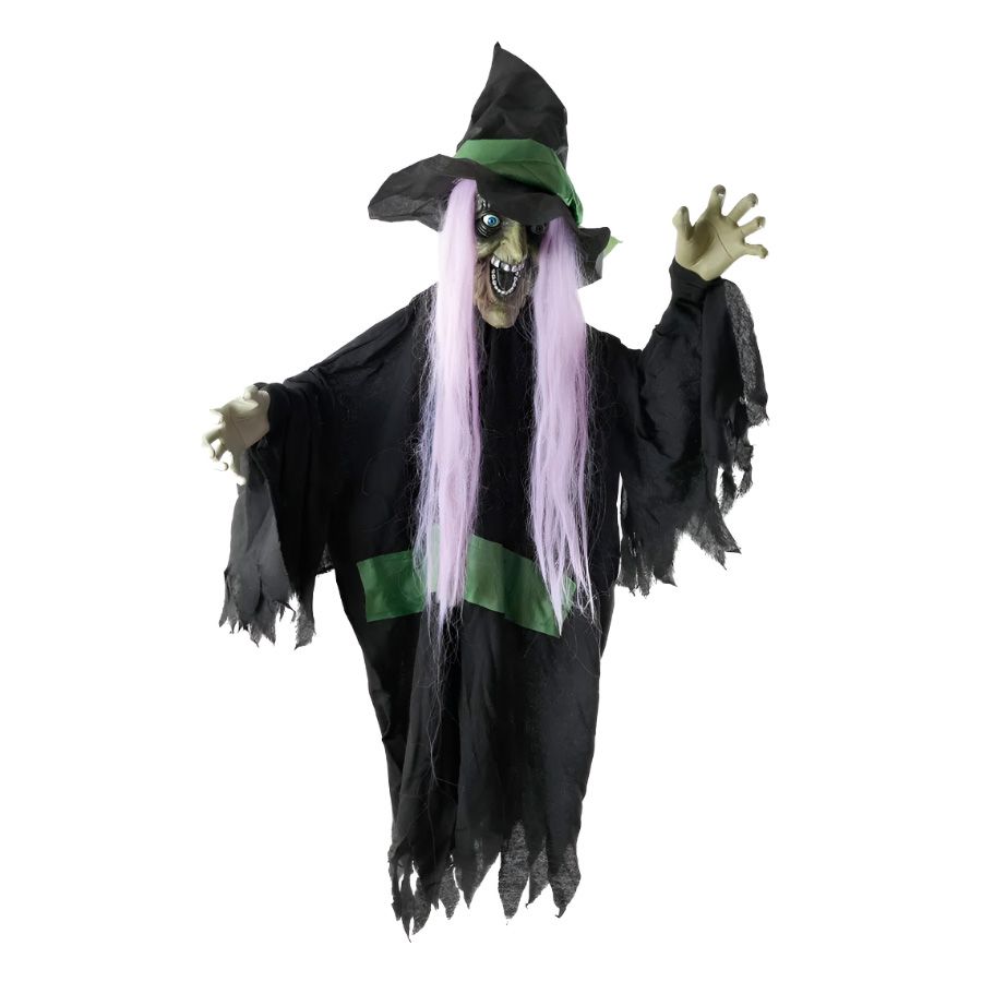 Enfeite Halloween Bruxa na Vassoura Sanfonada 30cm - Halloween - Felix  Fantasias