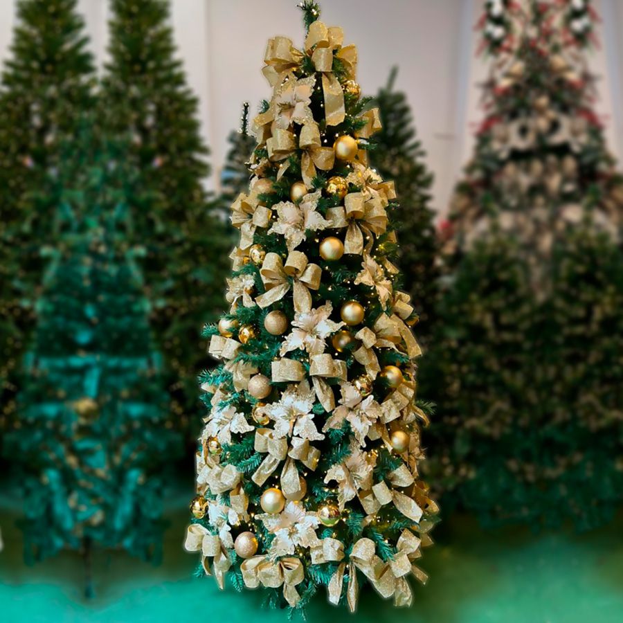 Árvore de Natal rose gold: 25 ideias elegantes  Árvore de natal rosa,  Decorações de árvore de natal, Árvores de natal decoradas