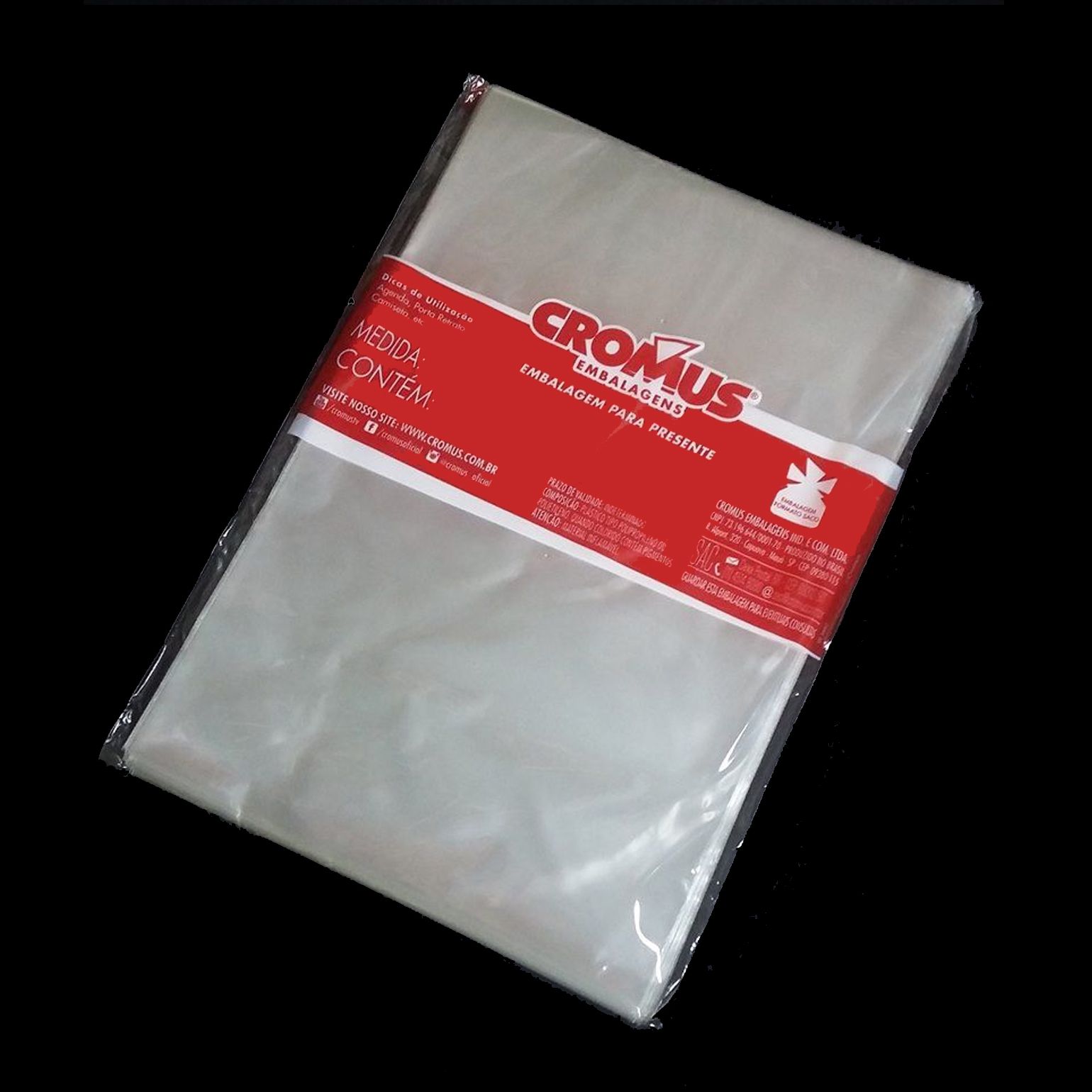 Saco Transparente - 20x29cm - 100 unidades - Cromus - Rizzo Embalagens -  Rizzo Embalagens