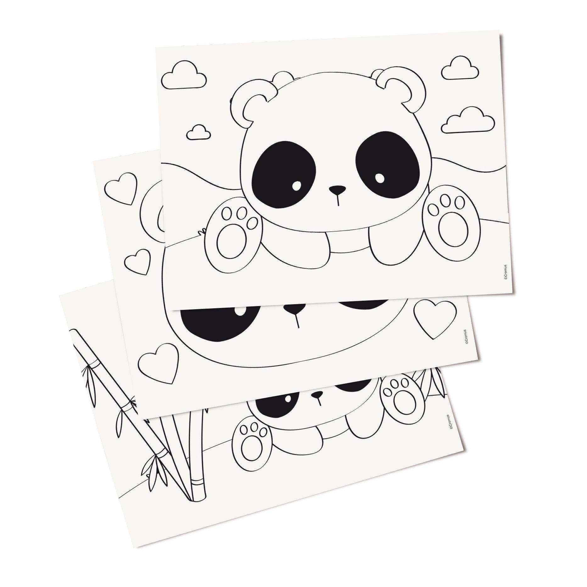 Folhas para Colorir Festa Panda - Cromus - Rizzo Festas - Rizzo
