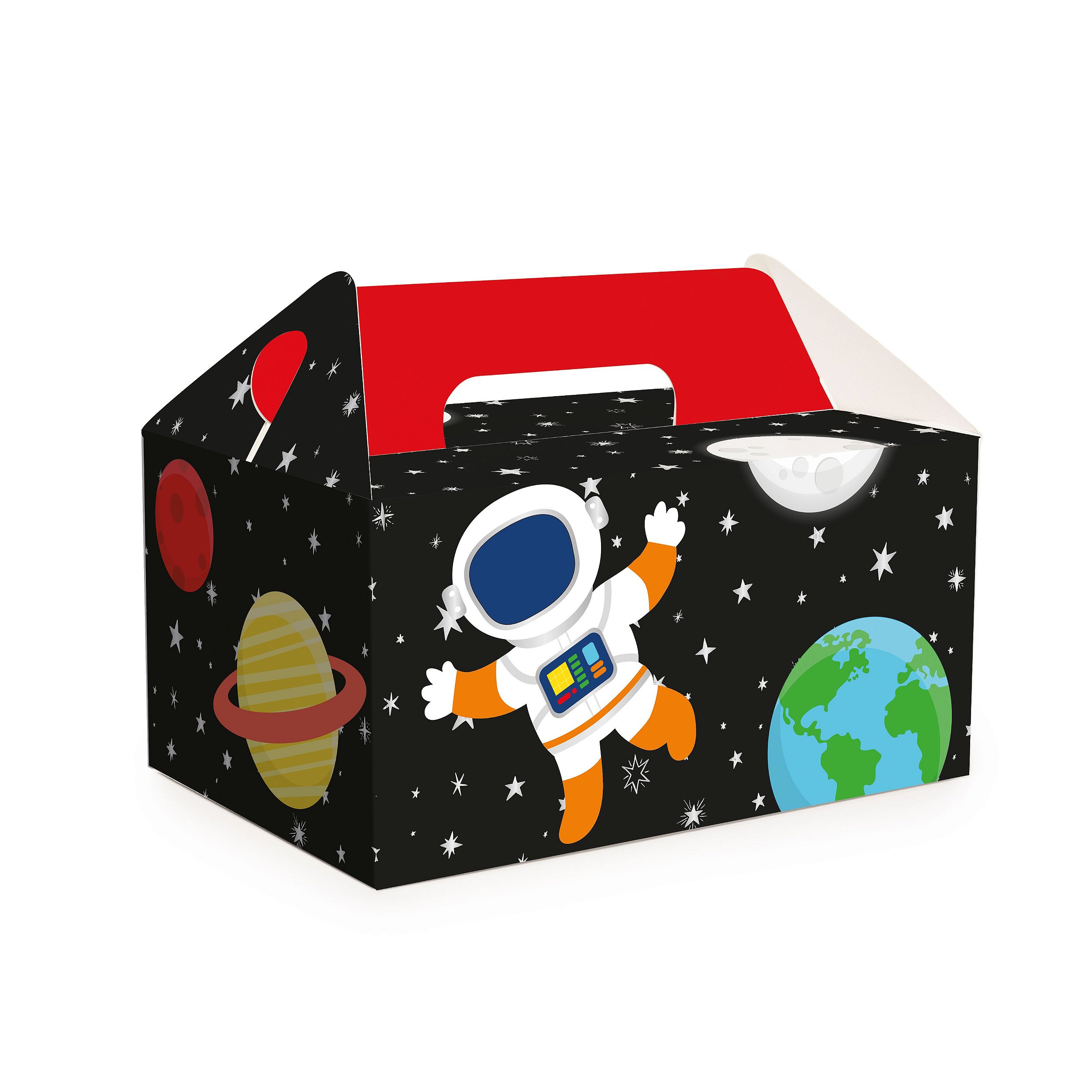 Caixa Kit Lanche Escolar Festa Astronauta - 10 unidades - Cromus - Rizzo  Festas - Rizzo Embalagens