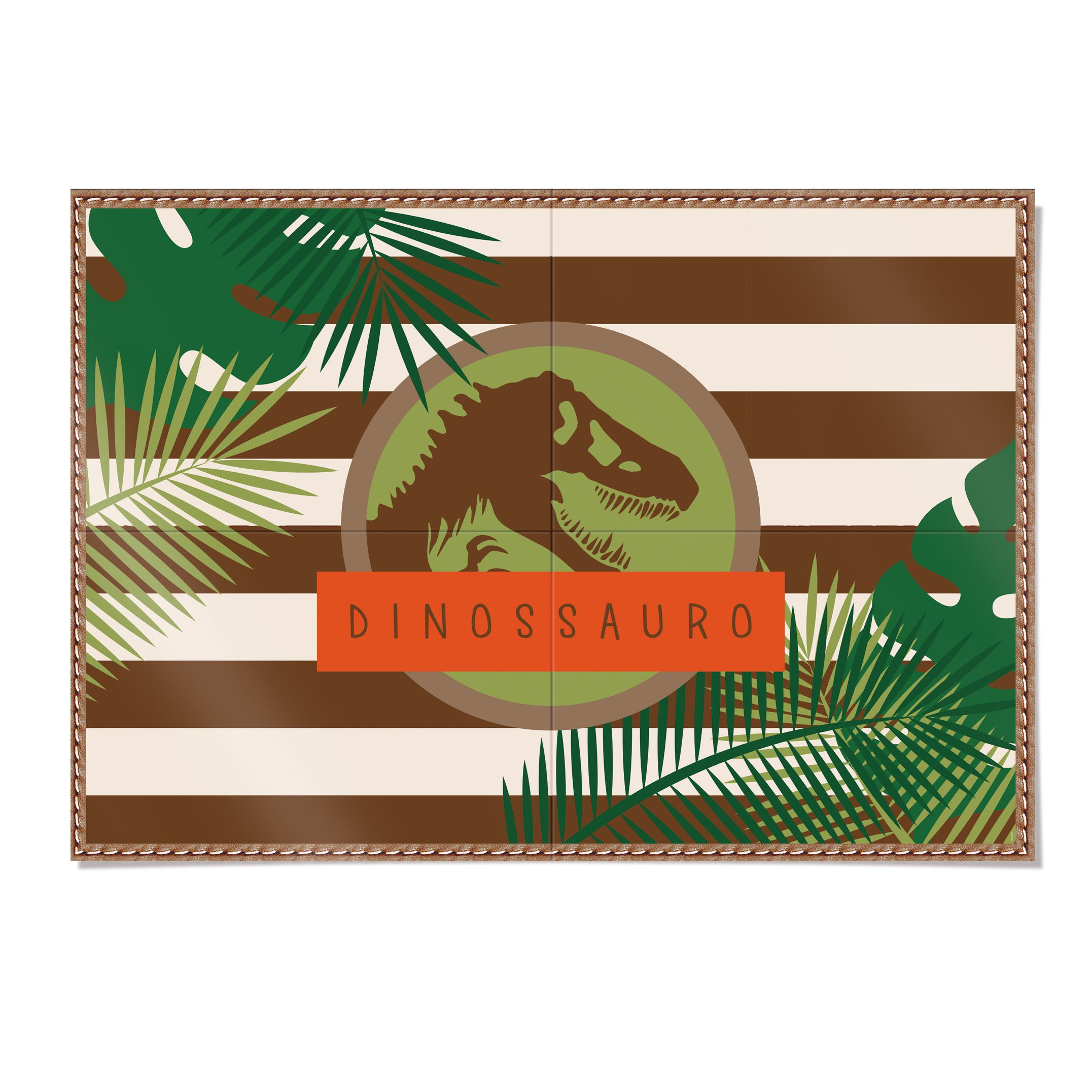 Pratos Papel Quadrado Dinossauros ROAR