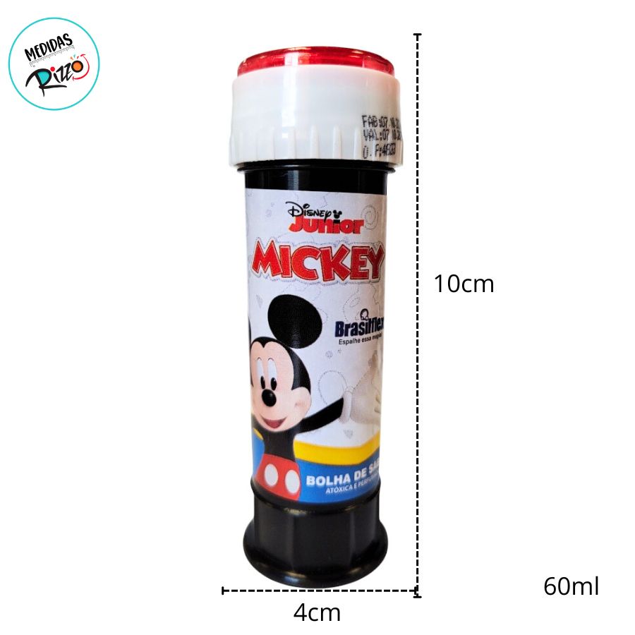 Mickey Mouse Rizzo Lembrancinha Bolha de Sabão - Mickey Mouse - 60ml - 1 unidade - Disney ...