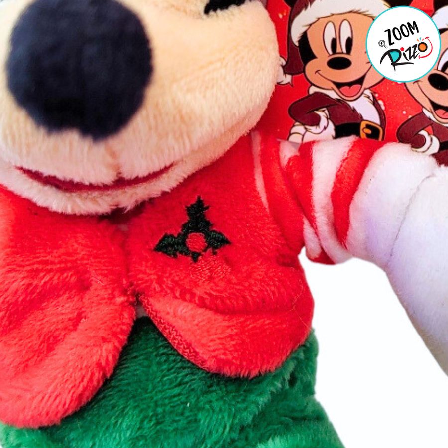Mickey Mouse Rizzo Pelúcia Mickey Mouse de Natal - Verde e Vermelho - 15cm - 1 unidade ...