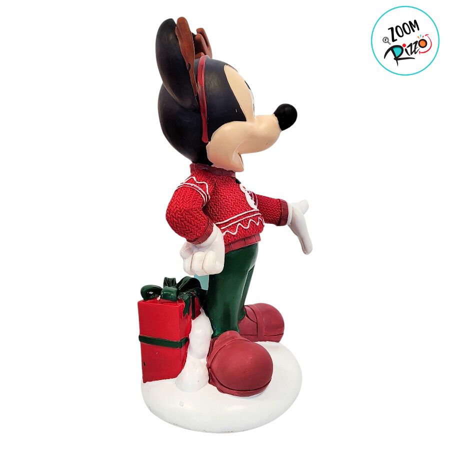 Mickey Mouse Rizzo Enfeite de Natal - Mickey Mouse com Presentes - 34x19cm - 1 unidade ...
