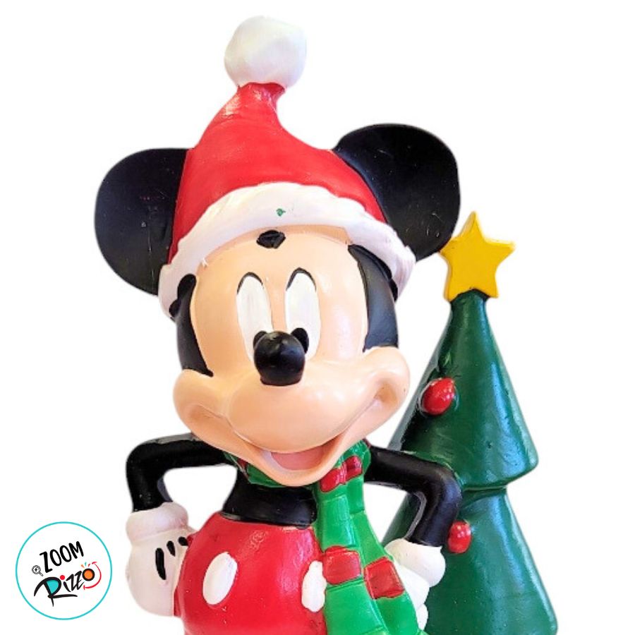 Mickey Mouse Rizzo Enfeite de Natal - Mickey Mouse com Árvore - 17x10cm - 1 unidade ...