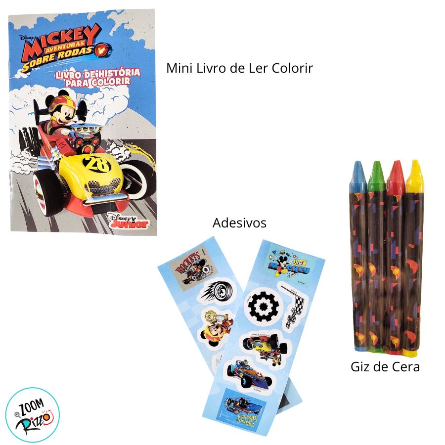 Mickey Mouse Rizzo Kit Para Colorir Livro e Giz em Tubo - Mickey Mouse - 1 unidade ...