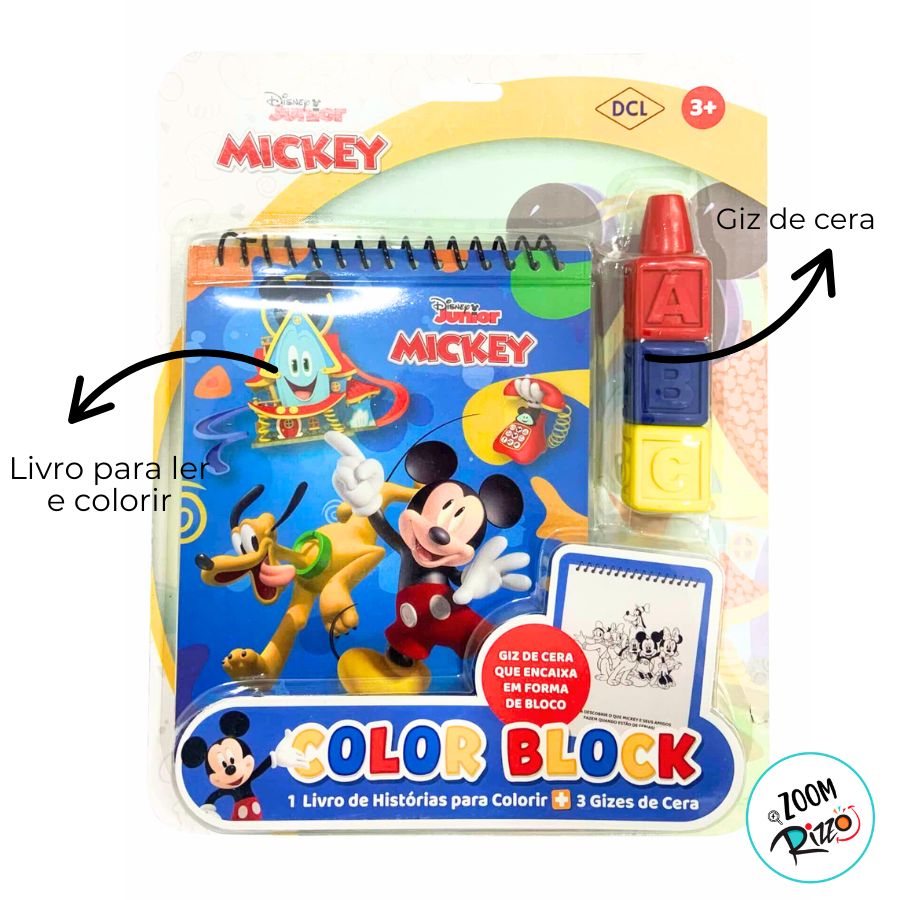 Mickey Mouse Rizzo Kit Para Colorir com Giz - Mickey Mouse - 4 Itens - 1 unidade - Disney ...