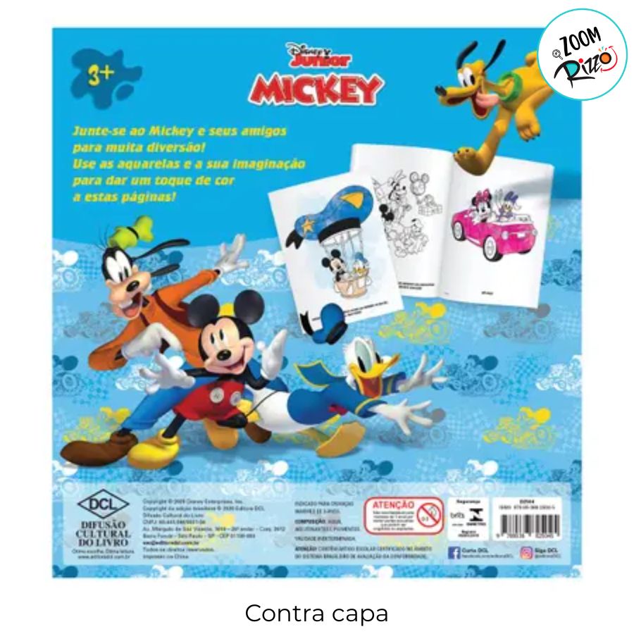 Mickey Mouse Rizzo Kit Para Colorir Livro e Aquarela - Mickey Mouse - 1 unidade - Disney ...