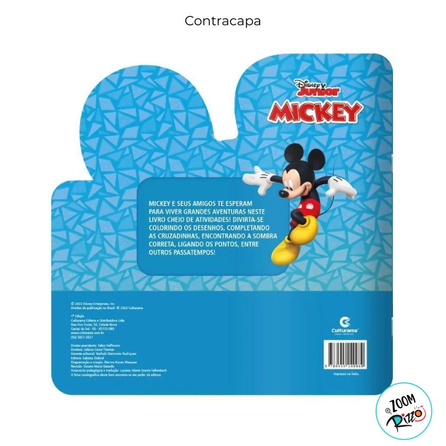 Mickey Mouse Rizzo Meu Livro de Atividades - Mickey Mouse - 23x22cm - Disney Original - 1 ...