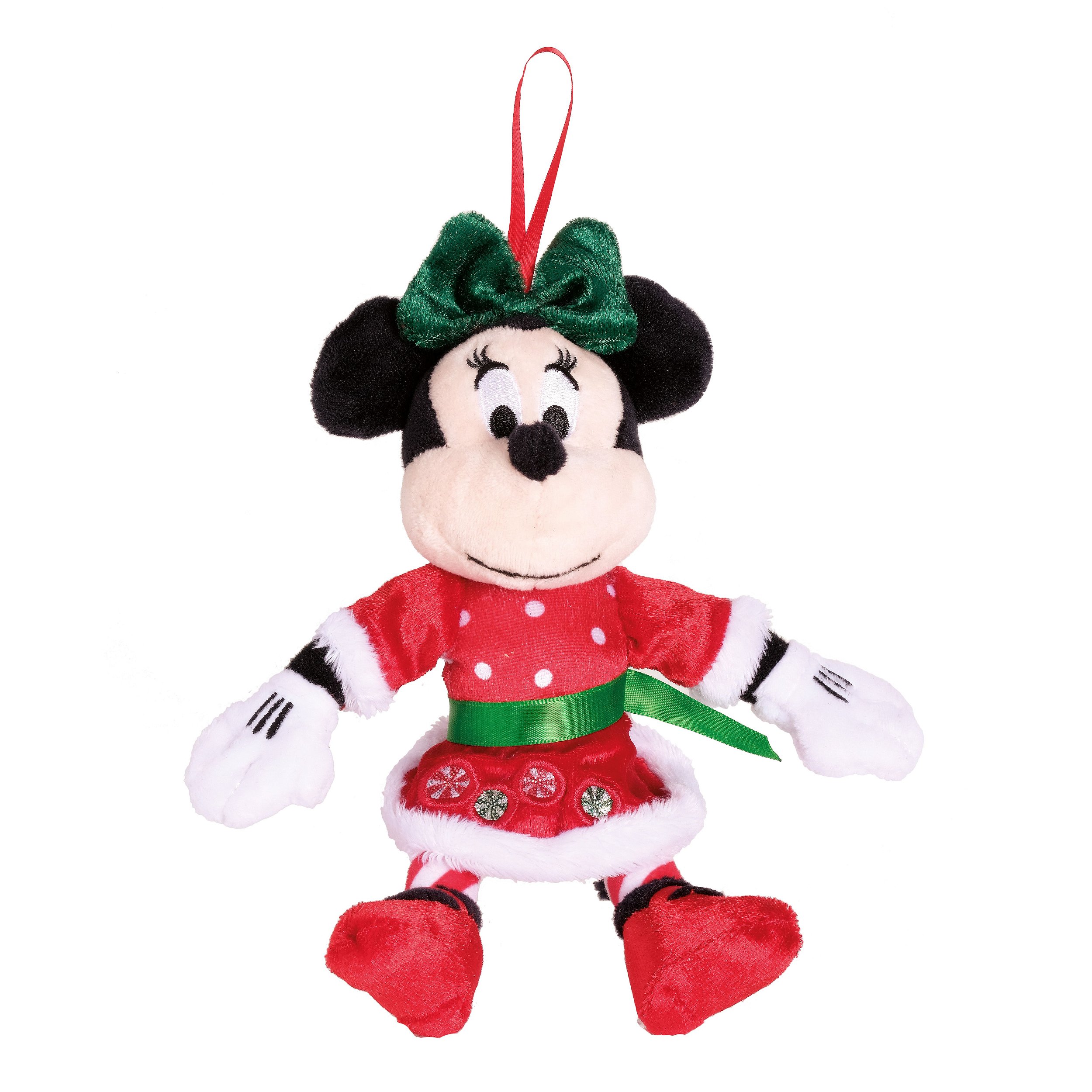 Minnie Pelúcia Vestido Vermelho/Verde 15cm Natal Disney - Cromus Natal -  Rizzo Embalagens