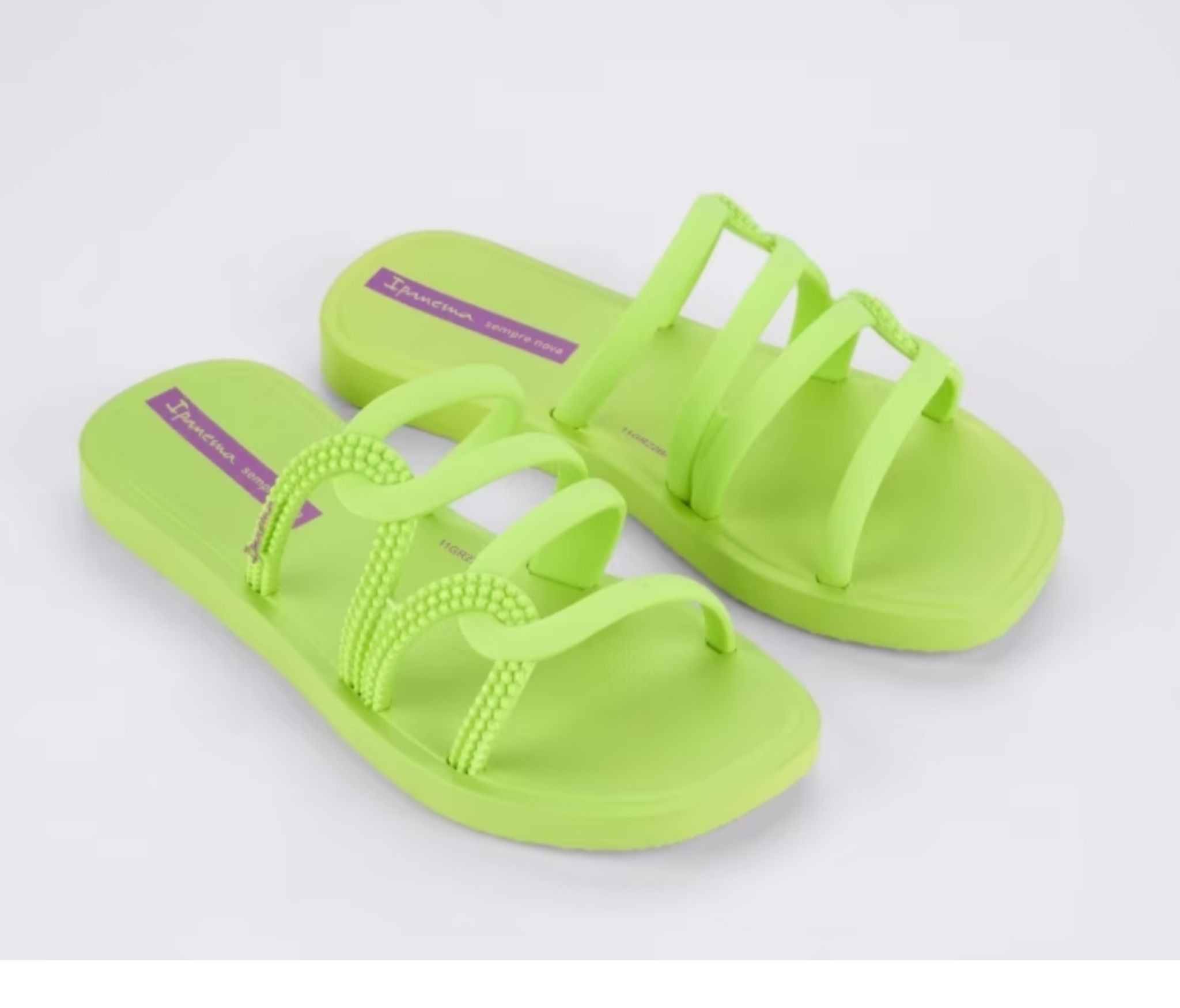 Chinelo Infantil Slide Ipanema Solar-Verde/Lilás - Pirulito Calçados
