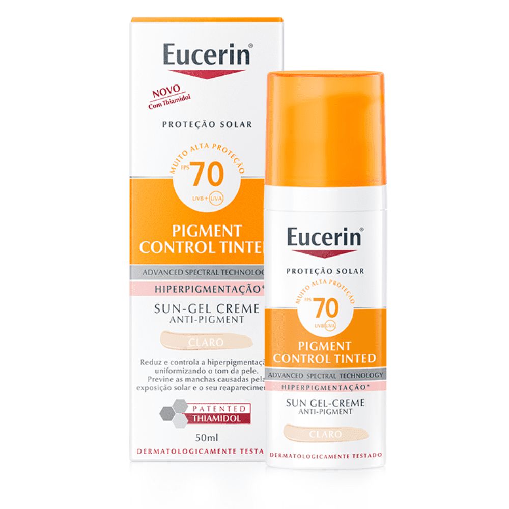 Eucerin Sun Pigment Control Tinted Claro FPS70 50ml - DERMAdoctor |  Dermocosméticos e Beleza com até 70%OFF