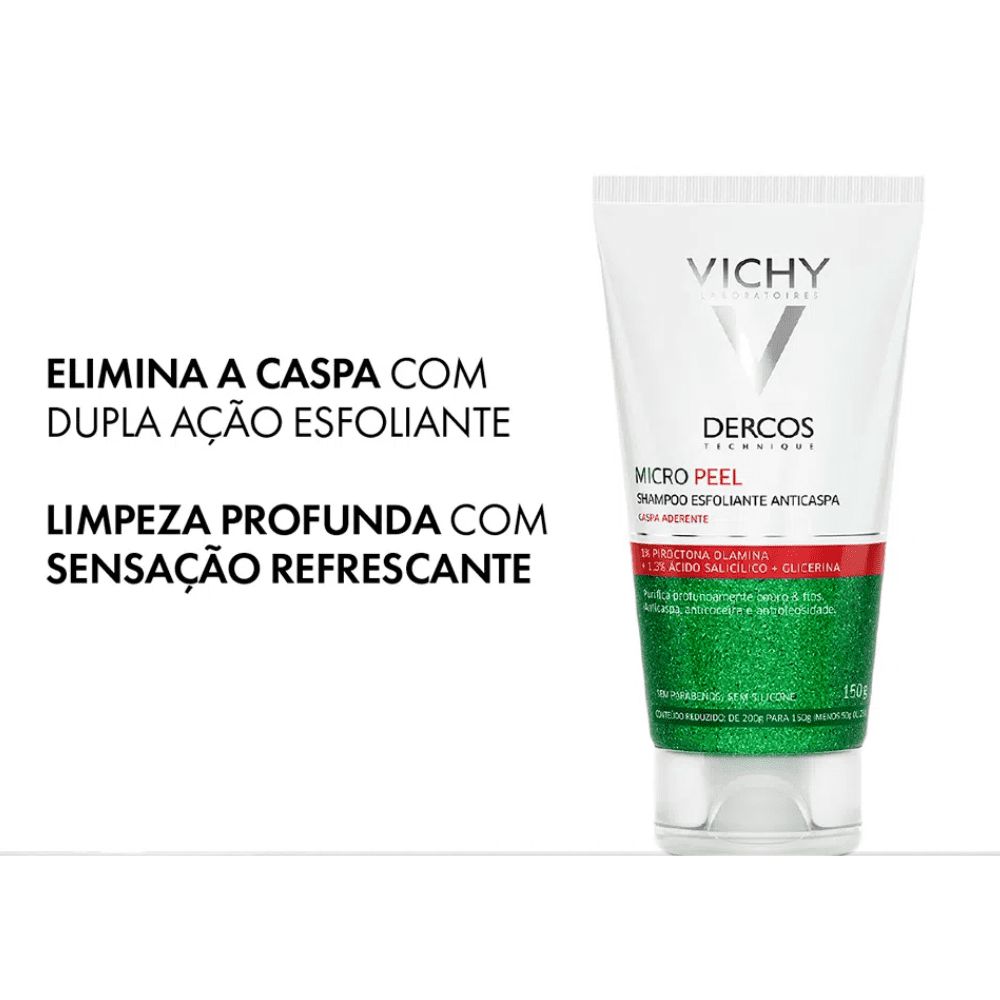 Vichy Dercos Shampoo Esfoliante Micropeel 150ml - DERMAdoctor |  Dermocosméticos e Beleza com até 70%OFF
