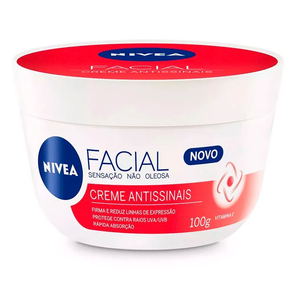 Nivea Creme Facial Antissinais Vitamina E 100g - DERMAdoctor |  Dermocosméticos e Beleza com até 70%OFF