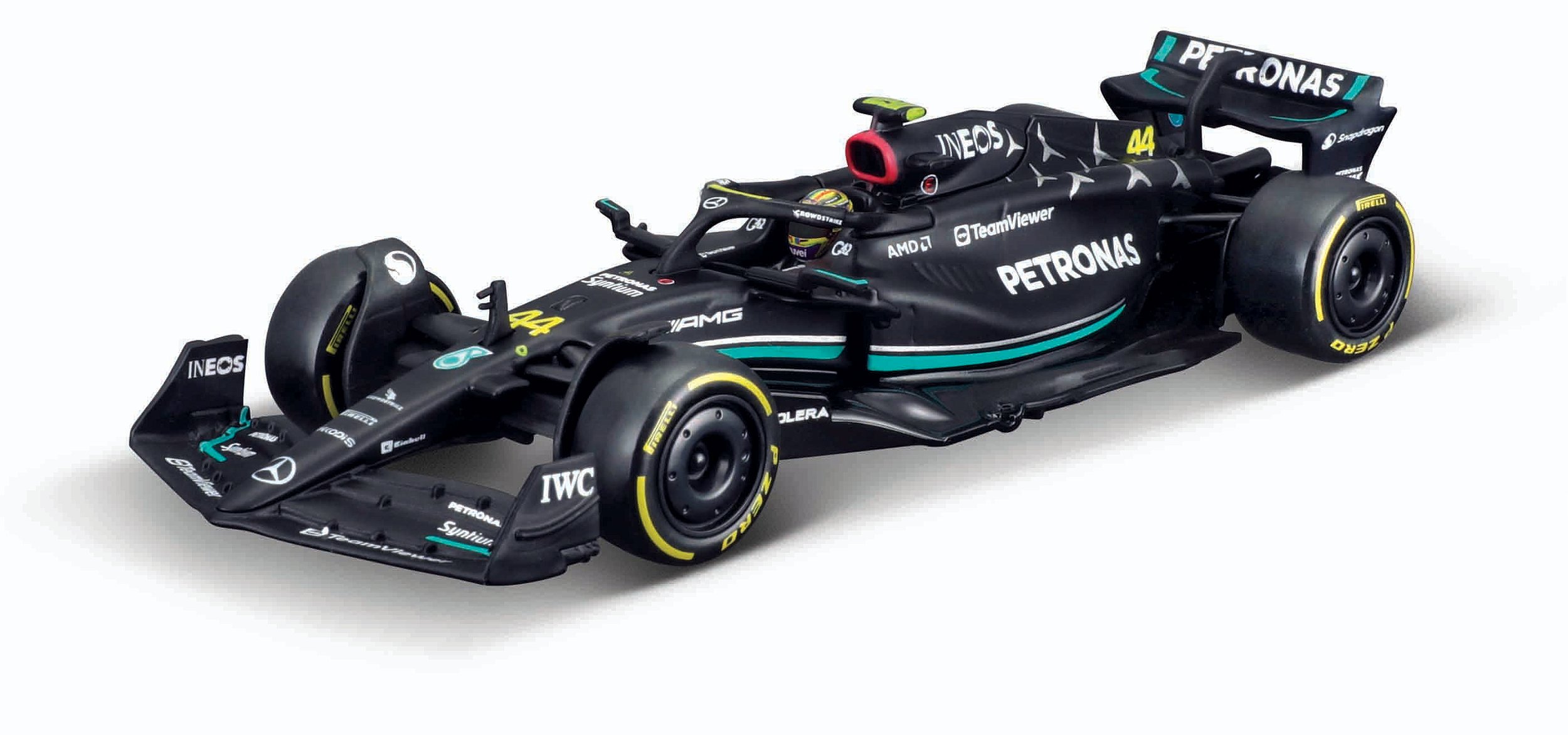 Minichamps 1:18 L. Hamilton Mercedes-AMG F1 W12 #44 100th GP