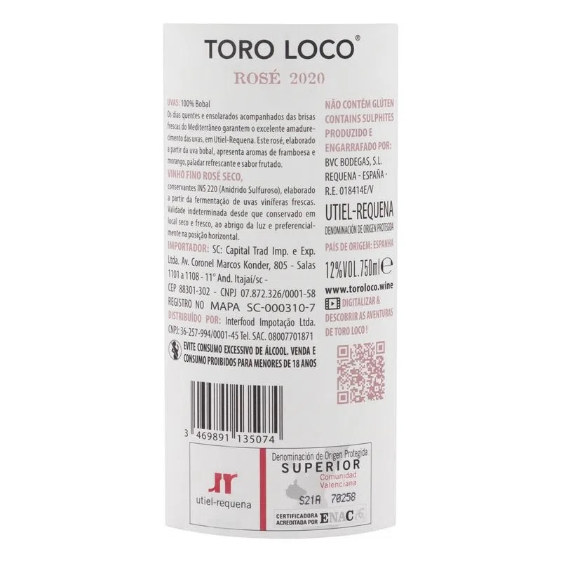 Vinho Toro Loco Rose 750ml Dose Online Bebidas