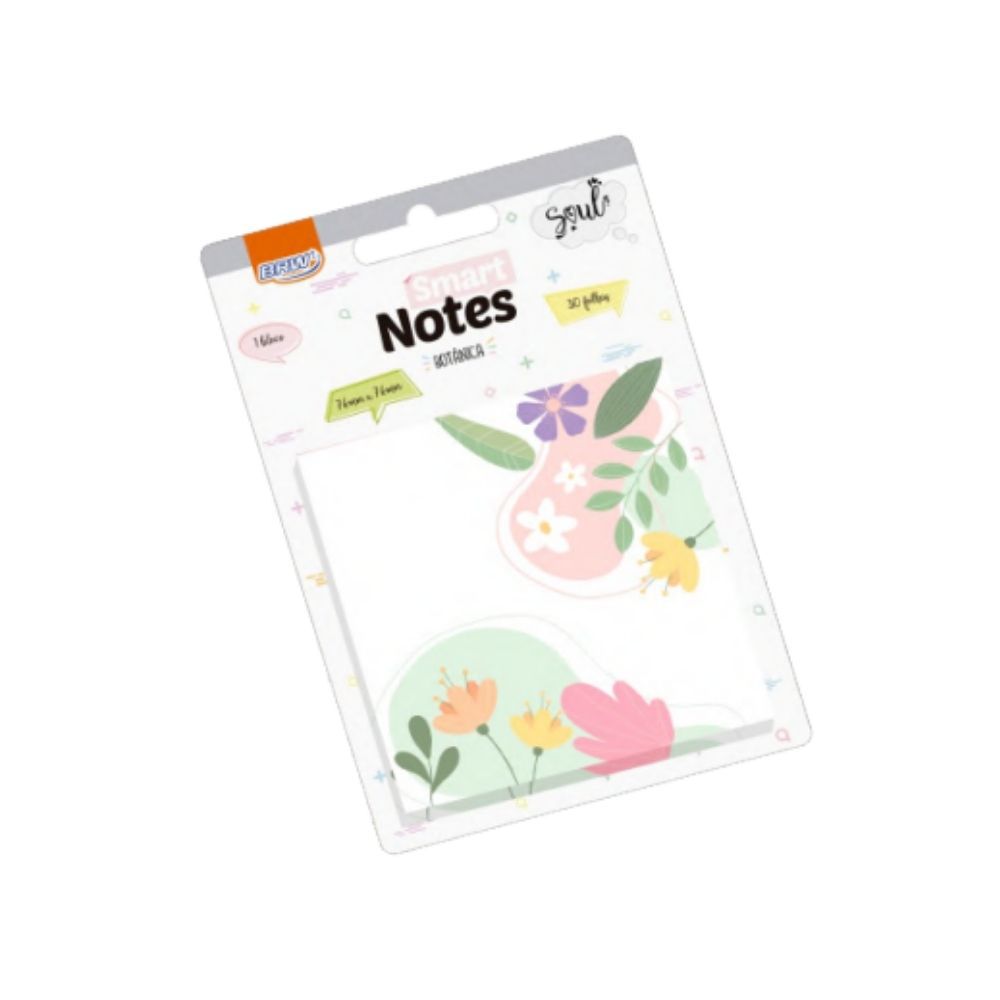 Bloco Adesivo Smart Notes 76X76mm Com 50 Folhas BRW