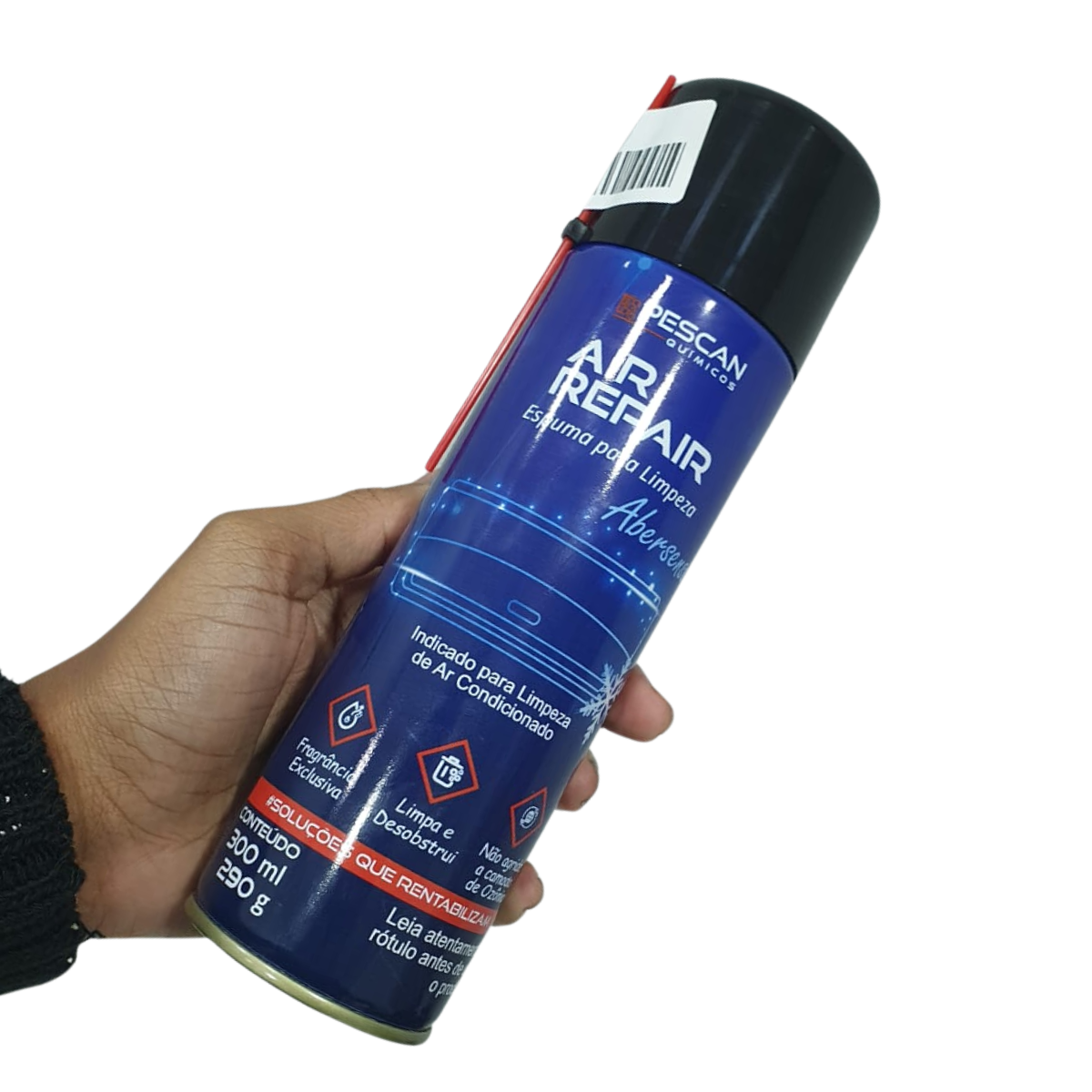 Espuma Limpadora Air Repair Abersense 300ML/290g PESCAN - Difusor