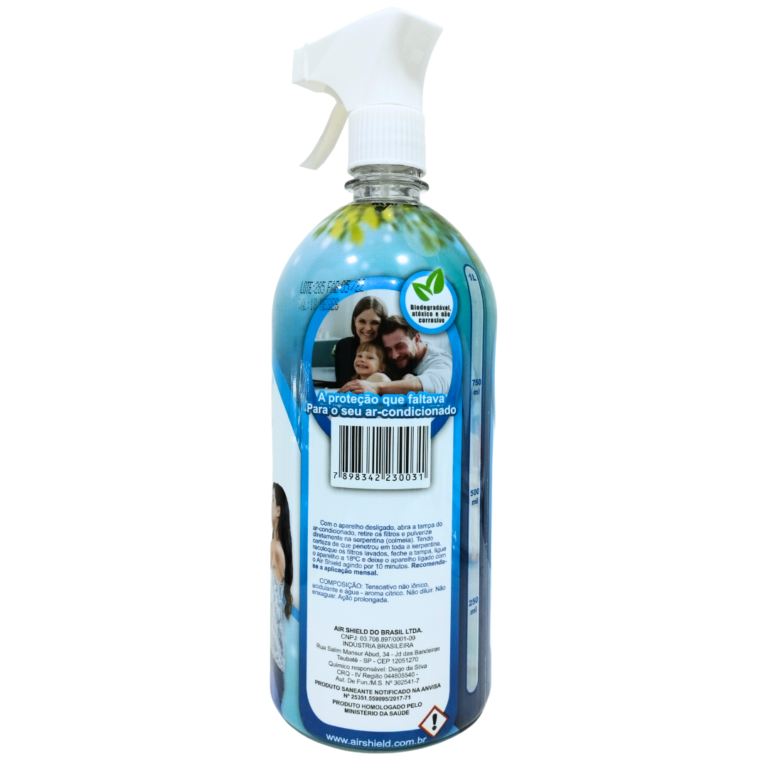 Air Shield Limpeza de Serpentina 1 Litro - Difusor ar condicionado