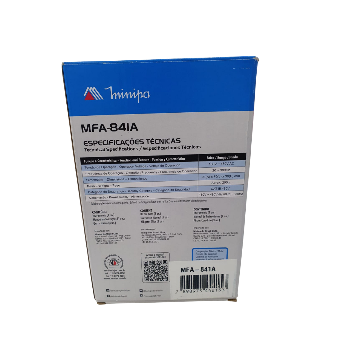 Indicador de Sequência de Fase MFA-84IA MINIPA - Difusor ar