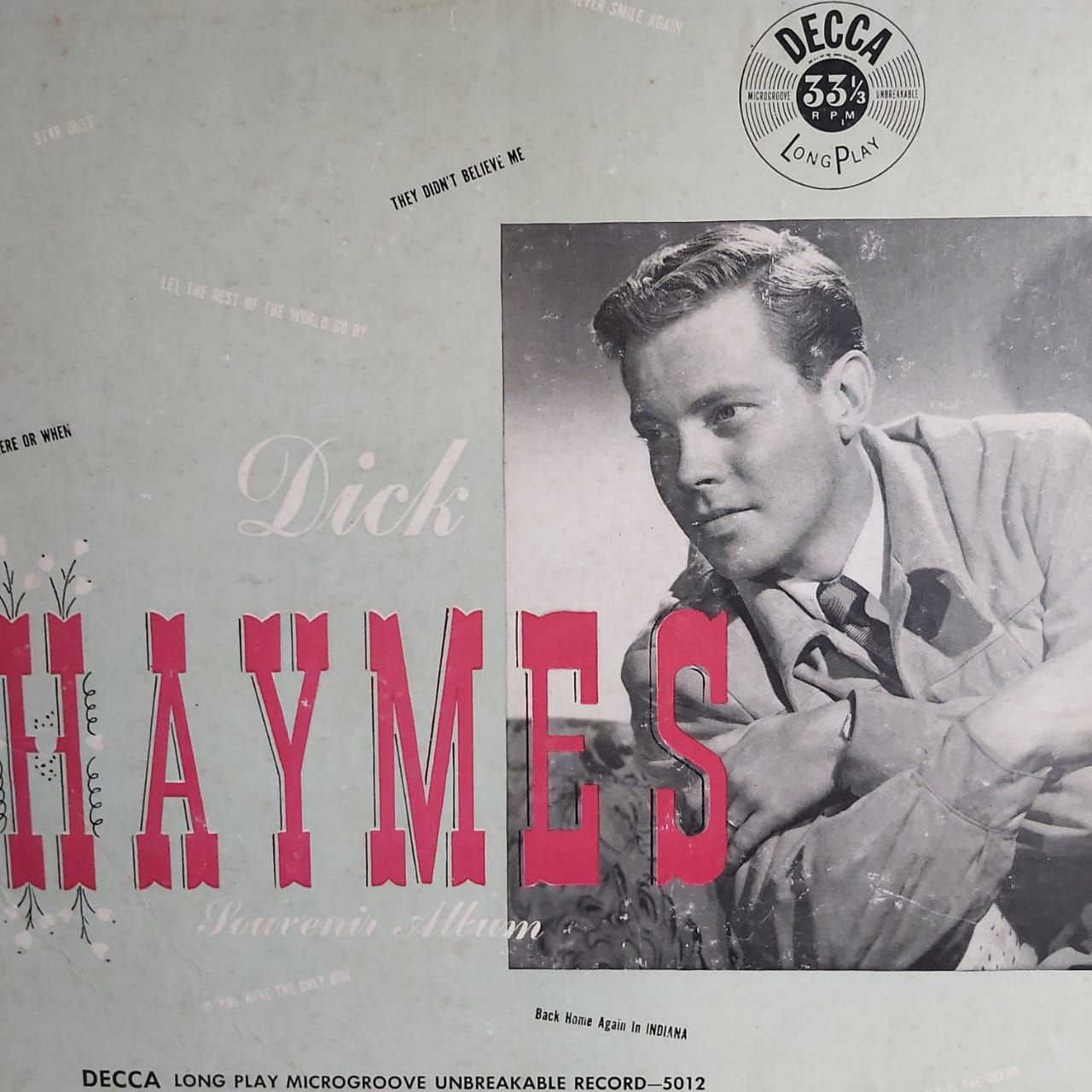 Lp Dick Haymes Souvenir Album Importado Us 10 Colecionadores Discos Vários Títulos 