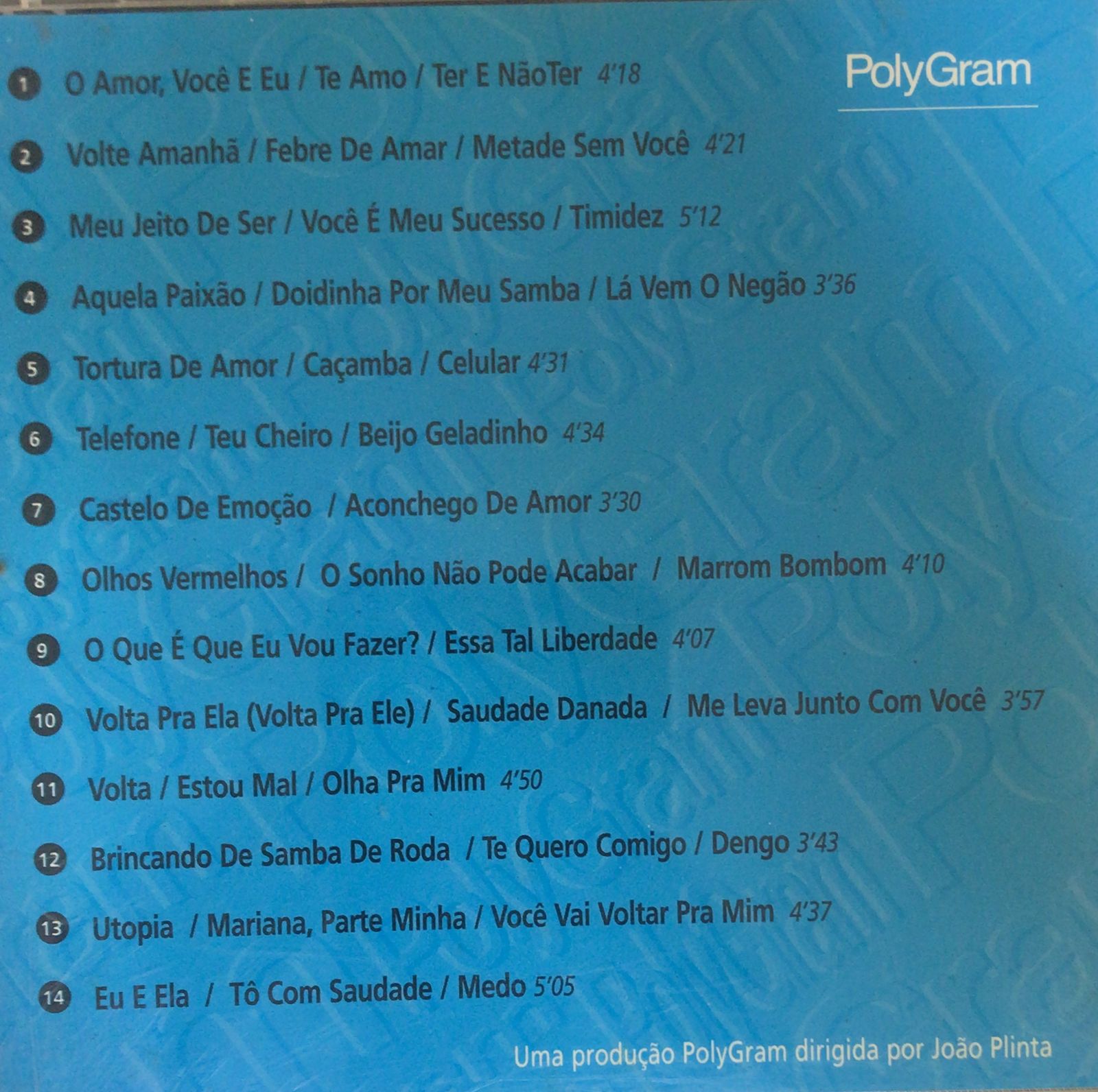 Cd Samba Mix 40 Sucessos Vários Artistas Colecionadores Discos