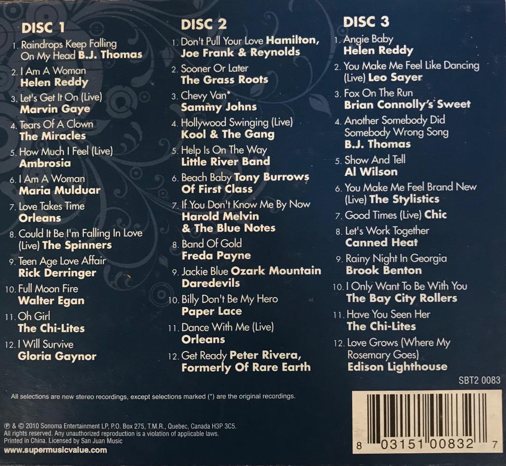 CD -Best of 70s Hits - 3 CDs (Vários artistas / digipack ...