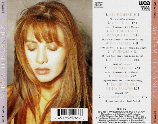 CD - Myriam Hernandez – Myriam Hernandez ( IMP - USA ) - Colecionadores ...
