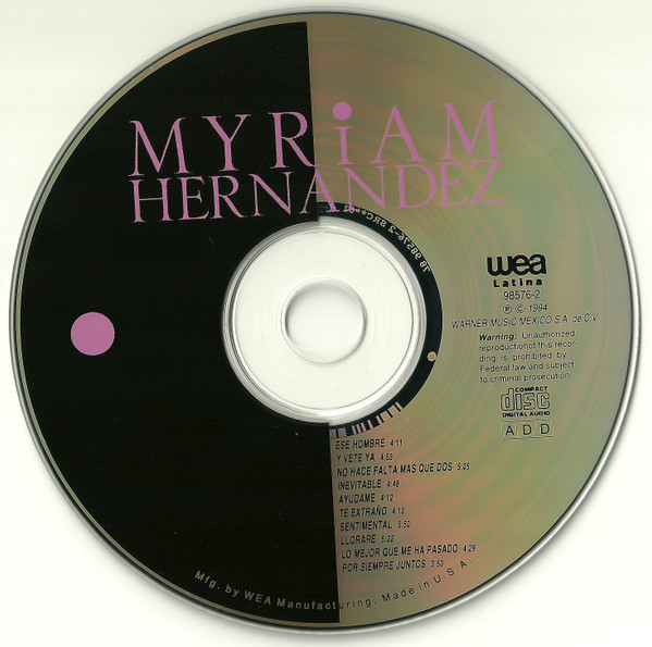 CD - Myriam Hernandez – Myriam Hernandez ( IMP - USA ) - Colecionadores ...