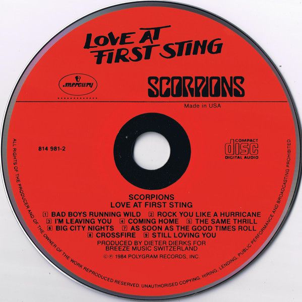 CD - Scorpions ‎– Love At First Sting - IMP - Colecionadores Discos ...