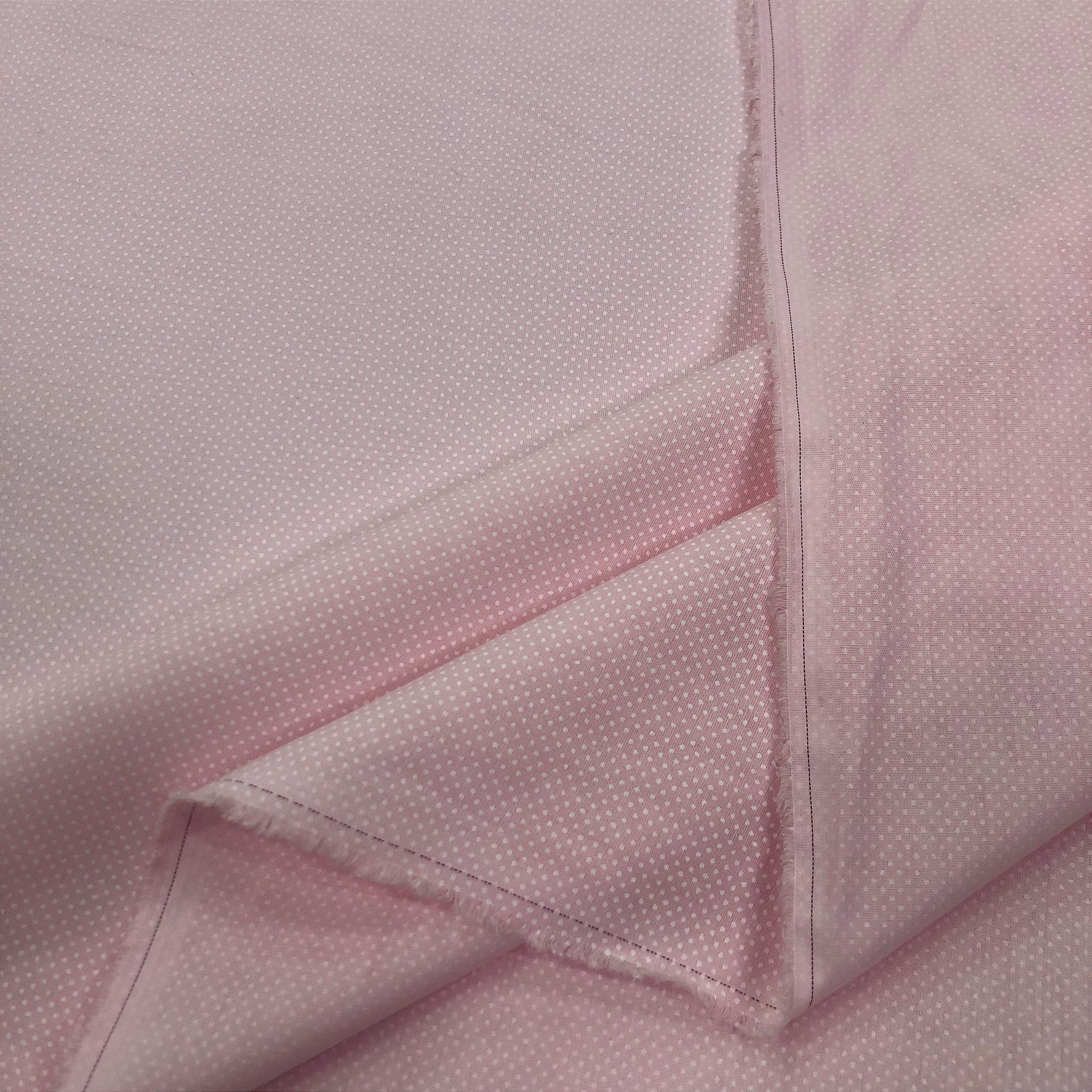 Tecido Tricoline Estampado Micro Poa Branco Fundo Rosa Pink - 50cm x 1,50mt  - Loja Lider Tecidos