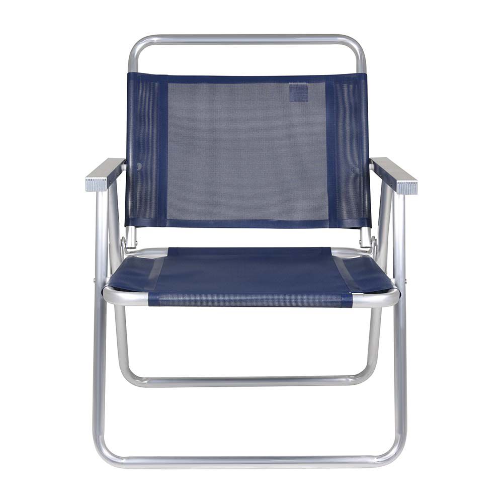 Cadeira De Praia Alumínio Azul Forte Oversize Suporta até 140KG - Viivatex  - Site de tecidos para sofá, cortinas, papel de parede e móveis