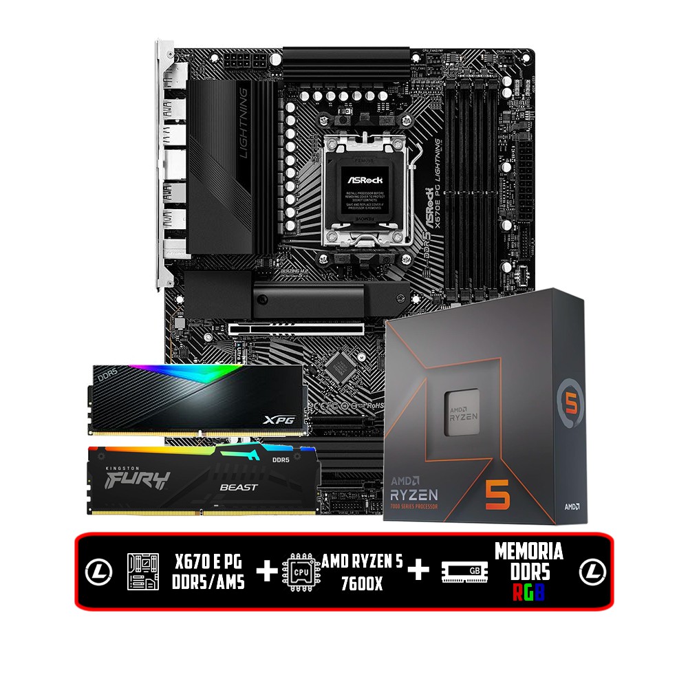 PC Gamer Plataforma AMD Ryzen 7000 DDR5 AM5 (FULL CUSTOM)