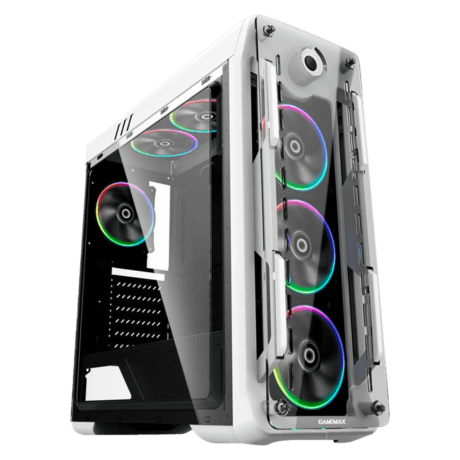 Gabinete Gamer Gamemax Infinit M908-TR, Full Tower, ARGB, ATX, Lateral e  Frontal em Vidro Temperado, 1x Cooler Fan RGB, Preto - M908-TR