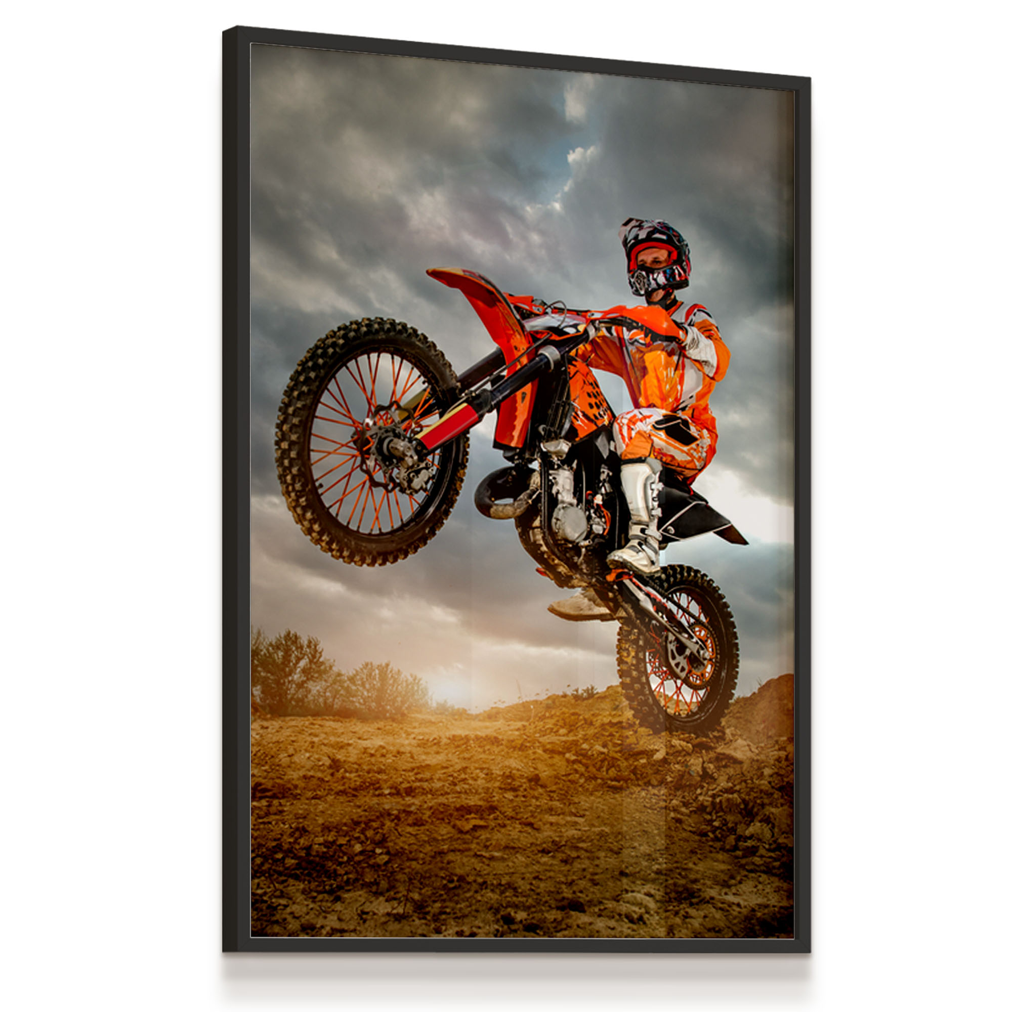 Quadro Decorativo Moto Cross - Fran Adesivos de Parede