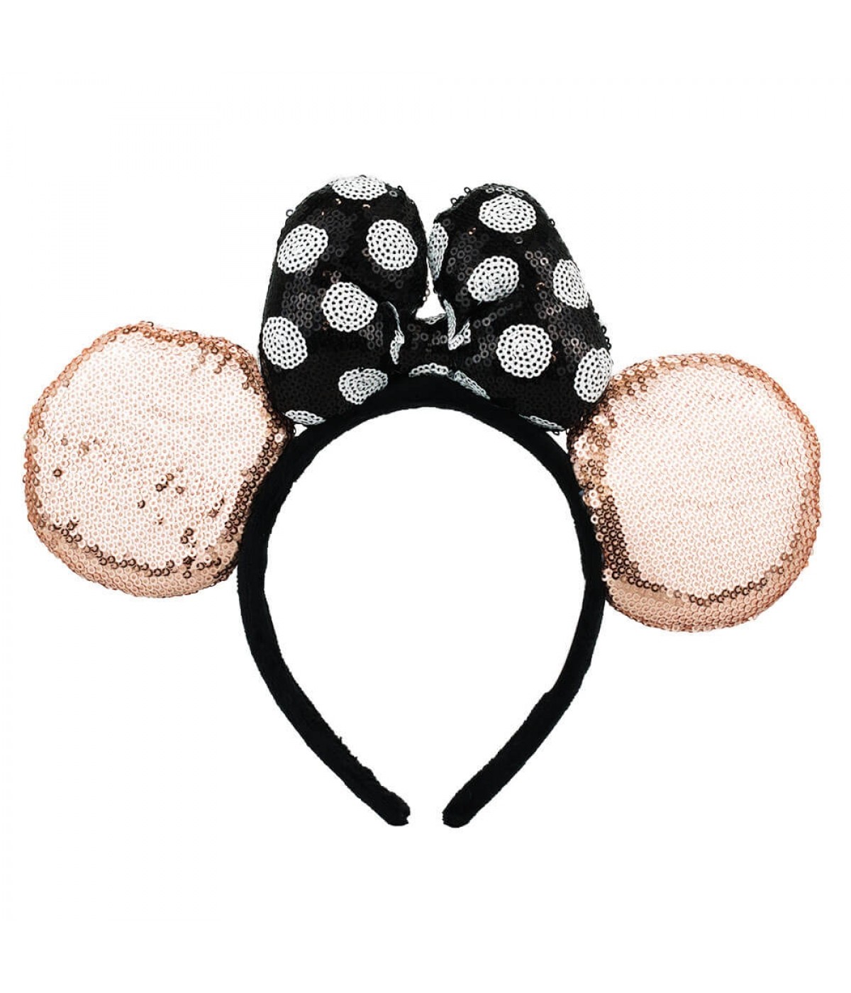 Tiara Laço Fofinho Vermelho Orelhas Minnie Lantejoulas - Crey Stores