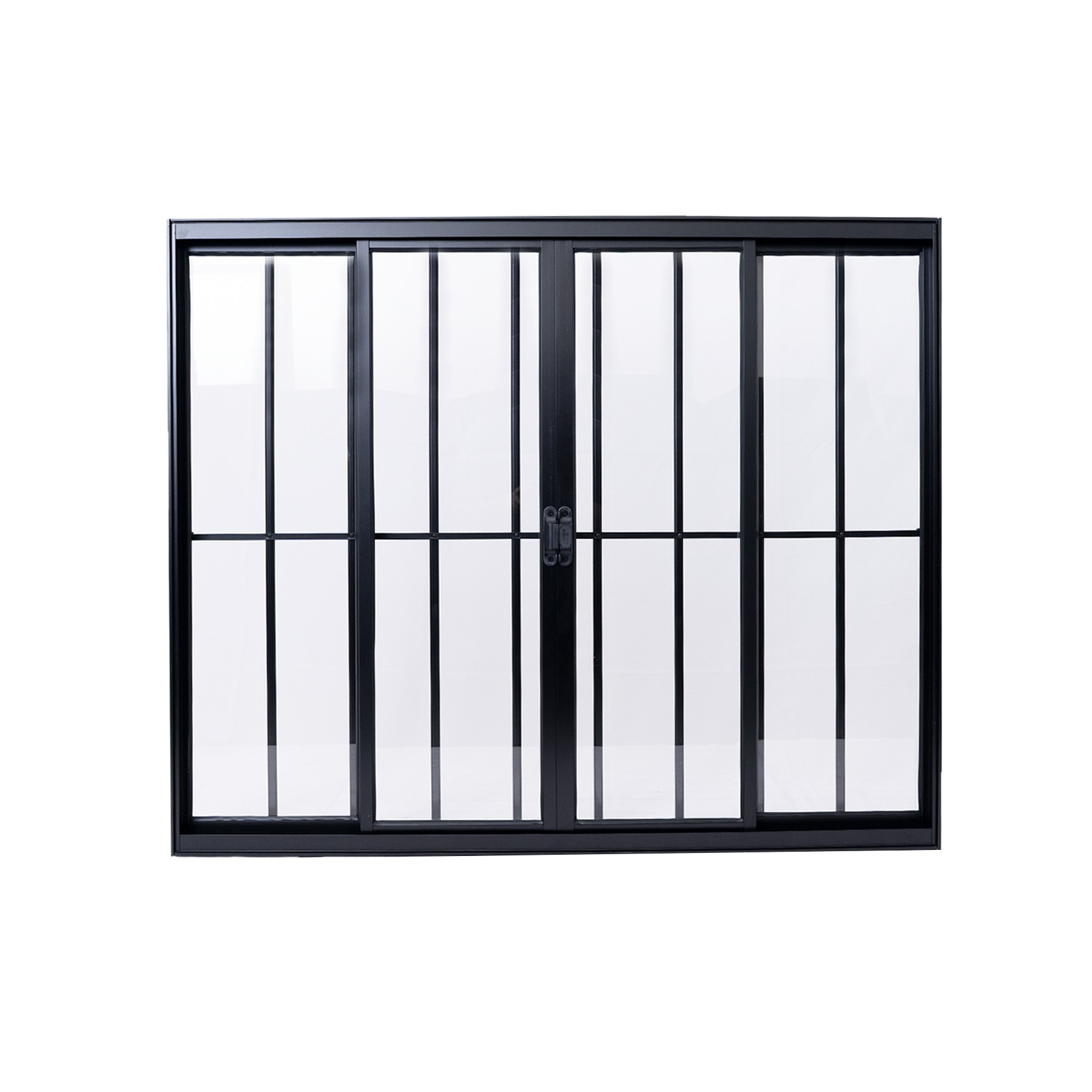 janela alumínio preto com grade - Padrão Alumínio