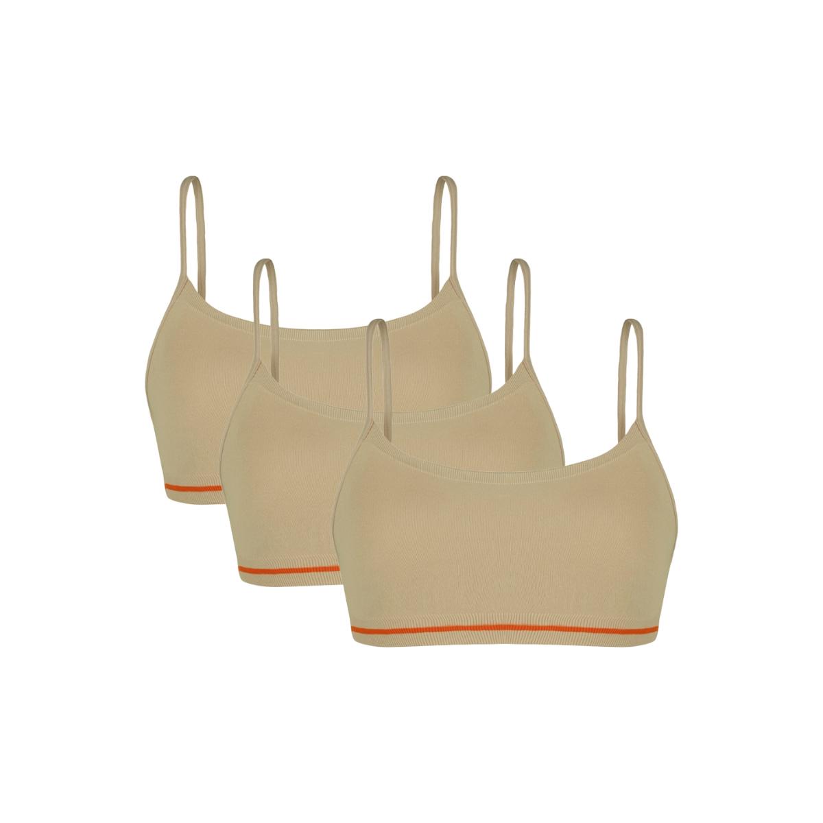 Kit 3 Top Sutiã Básico Lobinha Sem Costura Menina Lupo