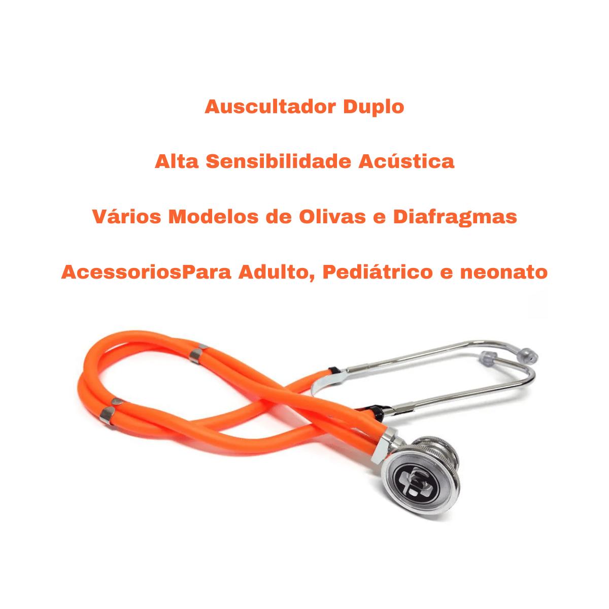 Estetoscópio Rappaport Série Zinco Laranja - Md - FisioSmart Loja