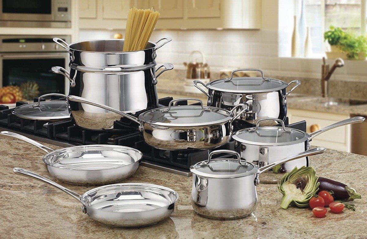 Jogo De Panelas Aço Inoxidável Premium Cuisinart 13 Peças - 44-13 ...