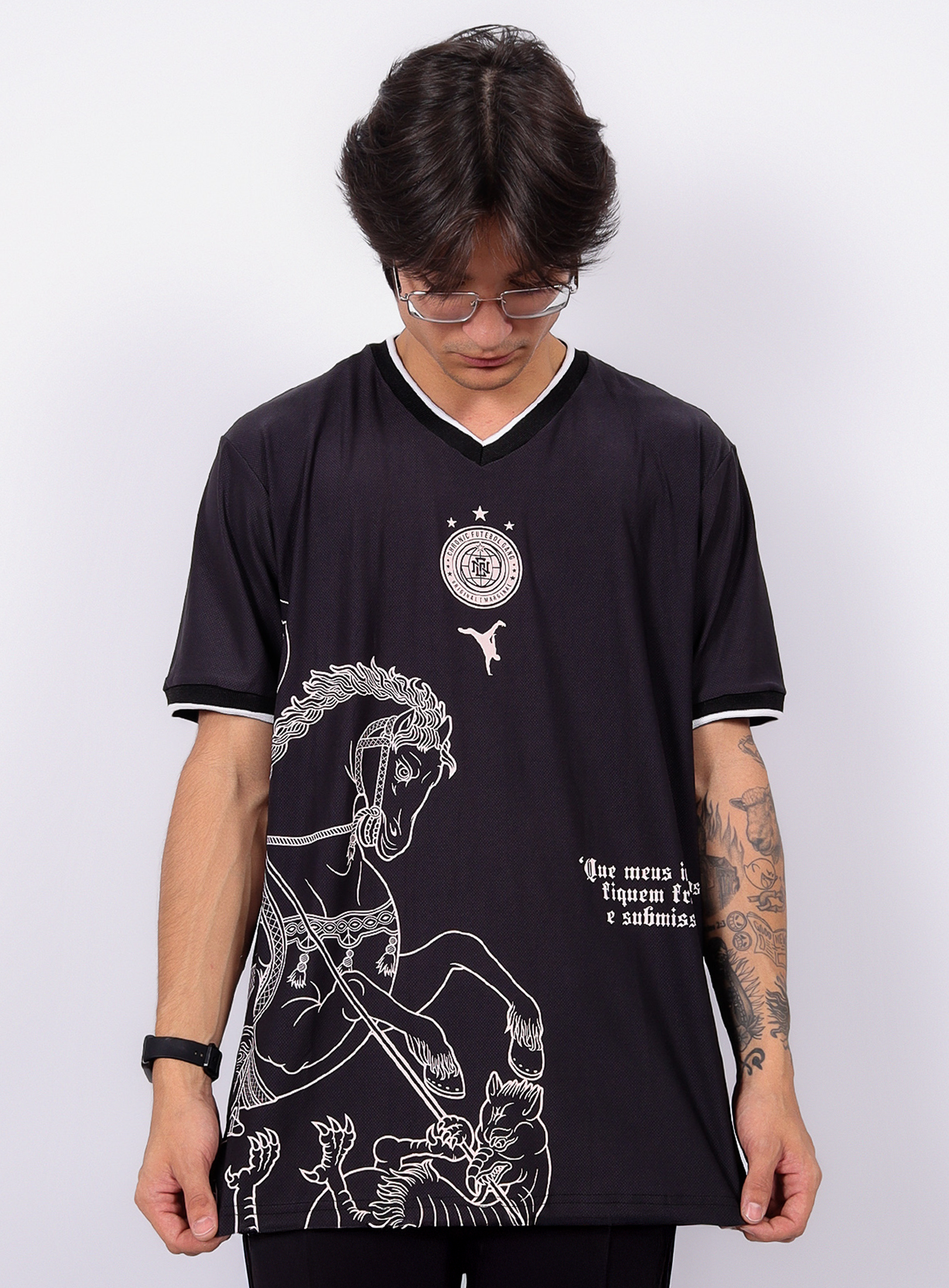 Camiseta de Time Chronic - Invencível São Jorge - Preto - CHRONIC