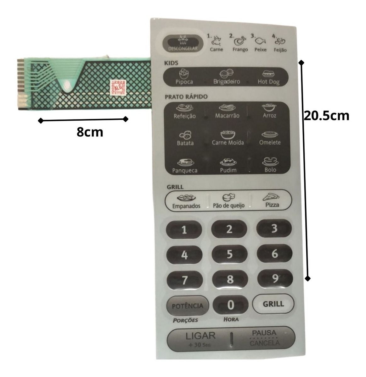 Membrana Painel Teclado Microondas Electrolux Me28x - Nobrelar