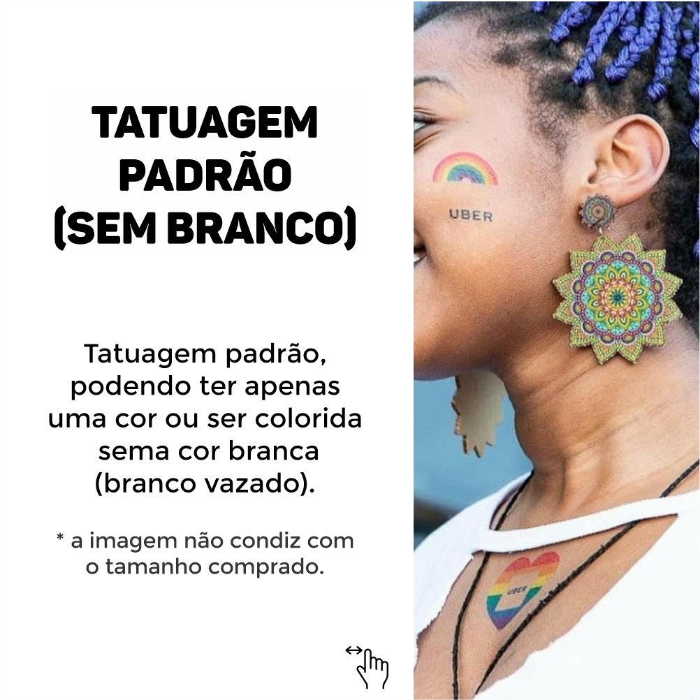 Tatuagem personalizada (6x6 cm, arte com 5x5 cm) - Loja Tatuagem Mania